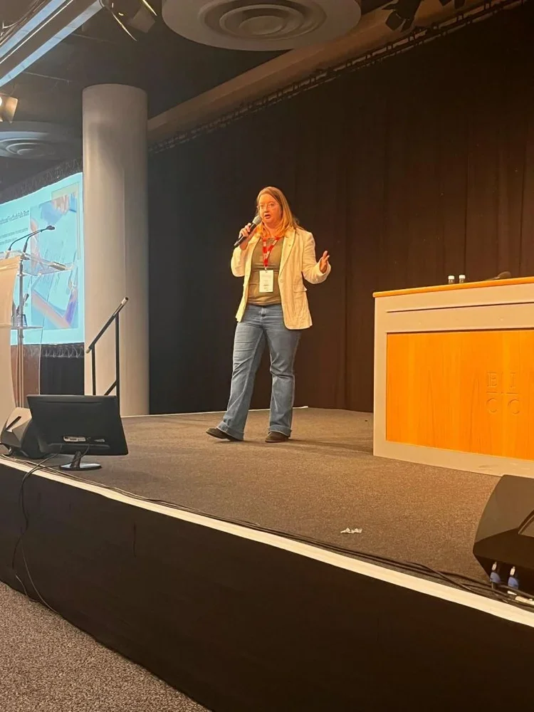 picture of Rebecca at the IATEFL conference
